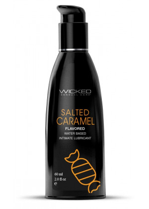 Лубрикант с ароматом соленой карамели Wicked Aqua Salted Caramel - 60 мл.