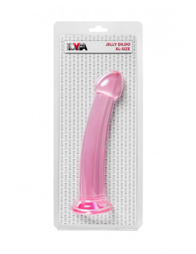 Розовый нереалистичный фаллоимитатор Jelly Dildo XL - 22 см.