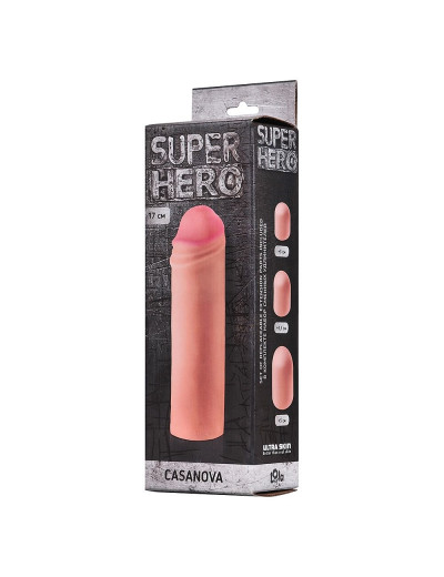 Фаллоудлинитель SUPER HERO Casanova - 18 см.