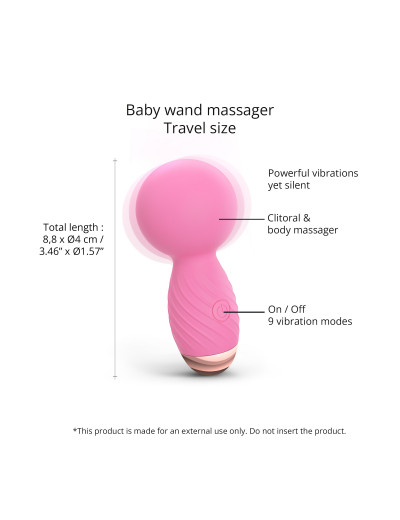 Розовый мини-wand вибратор Itsy Bitsy Mini Wand Vibrator