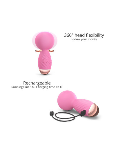 Розовый мини-wand вибратор Itsy Bitsy Mini Wand Vibrator