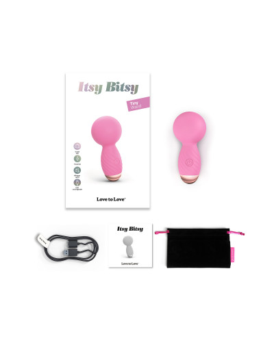 Розовый мини-wand вибратор Itsy Bitsy Mini Wand Vibrator