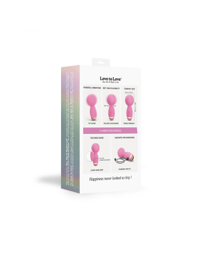 Розовый мини-wand вибратор Itsy Bitsy Mini Wand Vibrator