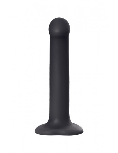 Черный фаллос на присоске Silicone Bendable Dildo M - 18 см.