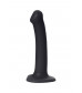 Черный фаллос на присоске Silicone Bendable Dildo M - 18 см.