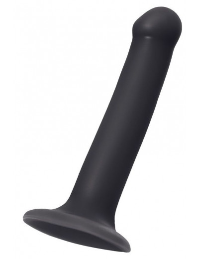 Черный фаллос на присоске Silicone Bendable Dildo M - 18 см.