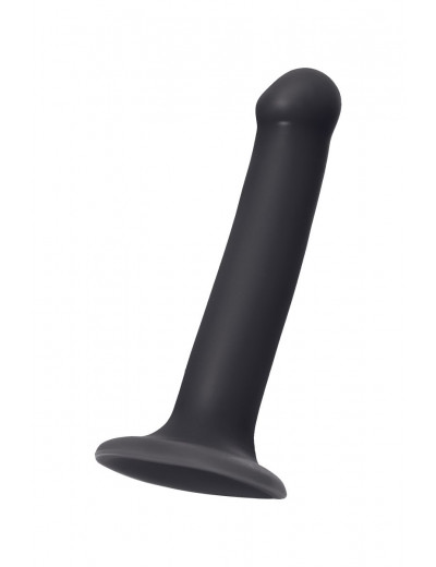 Черный фаллос на присоске Silicone Bendable Dildo M - 18 см.