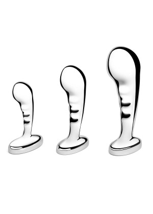 Набор из 3 стальных стимуляторов простаты Stainless Steel P-spot Training Set