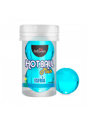 Лубрикант на масляной основе Hot Ball Plus с охлаждающим эффектом (2 шарика по 3 гр.)