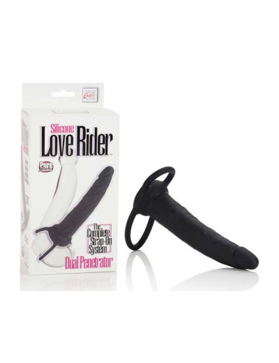 Насадка на пенис Silicone Love Rider Dual Penetrator для двойного проникновения - 14 см.