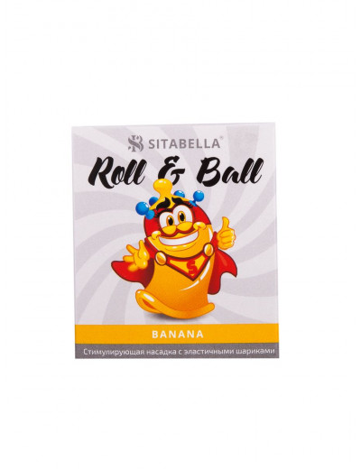 Стимулирующий презерватив-насадка Roll   Ball Banana