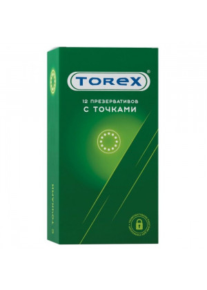 Текстурированные презервативы Torex  С точками  - 12 шт.