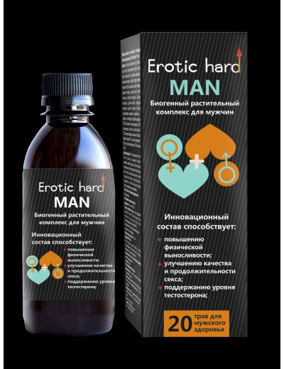 Мужской биогенный концентрат для усиления эрекции Erotic hard Man - 250 мл.