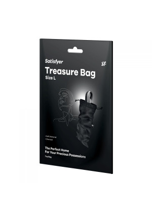 Черный мешочек для хранения игрушек Treasure Bag L