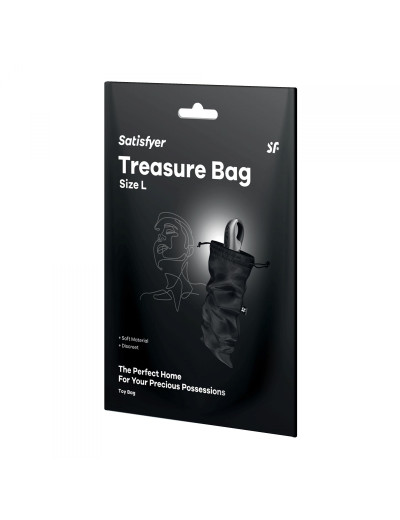 Черный мешочек для хранения игрушек Treasure Bag L