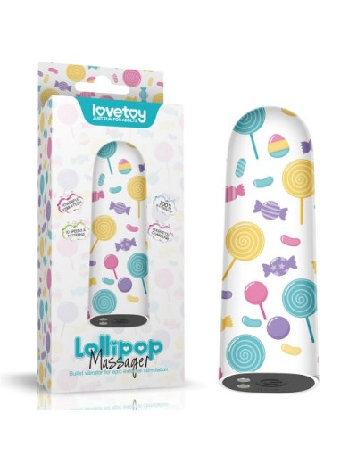 Мини-вибратор Rechargeable Lollipop Massager - 8,5 см.