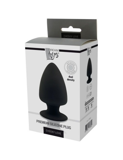 Черная анальная пробка PREMIUM SILICONE PLUG M - 11 см.