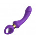 Фиолетовый изогнутый вибромассажер Moon Vibrator - 21,1 см.