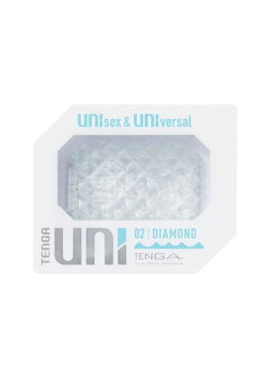 Прозрачный мастурбатор-стимулятор Tenga Uni Diamond