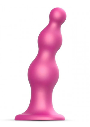 Розовая насадка Strap-On-Me Dildo Plug Beads size L