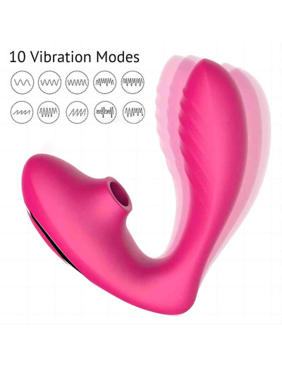 Розовый вибромассажер Clitoral Sucking Vibrator OG для стимуляции клитора и точки G