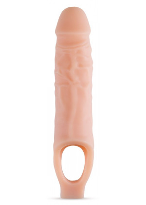 Телесный реалистичный фаллоудлинитель 9 Inch Silicone Cock Sheath Penis Extender - 22,86 см.