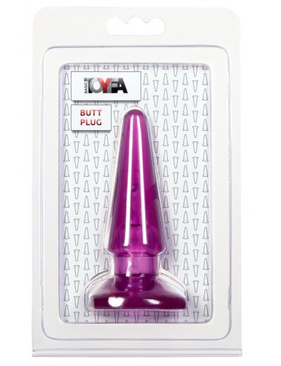 Фиолетовая анальная пробка BUTT PLUG - 9,5 см.