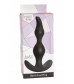 Чёрная анальная пробка Bent Anal Plug Black - 13 см.