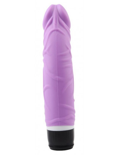 Фиолетовый вибратор-реалистик Thick Realistic Dildo - 19,5 см.