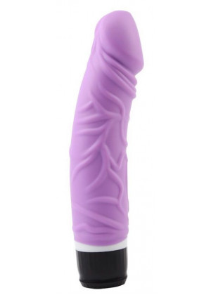 Фиолетовый вибратор-реалистик Thick Realistic Dildo - 19,5 см.