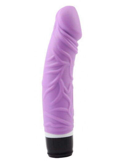 Фиолетовый вибратор-реалистик Thick Realistic Dildo - 19,5 см.