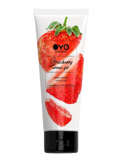 Лубрикант на водной основе OYO Aroma Gel Strawberry с ароматом клубники - 75 мл.