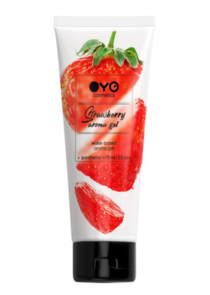 Лубрикант на водной основе OYO Aroma Gel Strawberry с ароматом клубники - 75 мл.