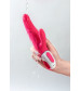 Ярко-розовый вибратор  Satisfyer Mr. Rabbit с клиторальным отростком - 22,1 см.