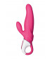 Ярко-розовый вибратор  Satisfyer Mr. Rabbit с клиторальным отростком - 22,1 см.