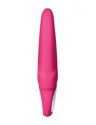 Ярко-розовый вибратор  Satisfyer Mr. Rabbit с клиторальным отростком - 22,1 см.