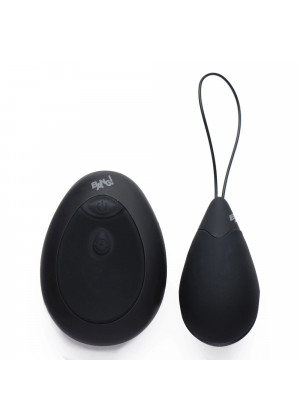 Черное виброяйцо с пультом ДУ 10X Silicone Vibrating Egg