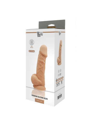 Телесный реалистичный фаллоимитатор DILDO 8.5INCH FLESH - 21,6 см.