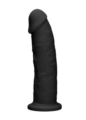 Черный фаллоимитатор Silicone Dildo Without Balls - 22,8 см.