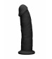 Черный фаллоимитатор Silicone Dildo Without Balls - 22,8 см.