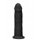 Черный фаллоимитатор Silicone Dildo Without Balls - 22,8 см.