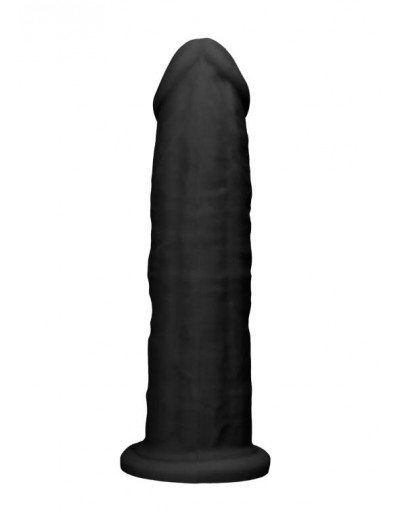 Черный фаллоимитатор Silicone Dildo Without Balls - 22,8 см.