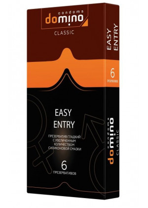 Презервативы с увеличенным количеством смазки DOMINO Classic Easy Entry - 6 шт.