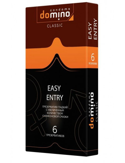 Презервативы с увеличенным количеством смазки DOMINO Classic Easy Entry - 6 шт.