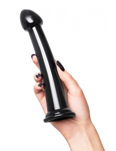 Черный фаллоимитатор Jelly Dildo M - 18 см.