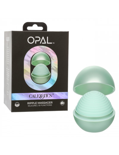 Зеленый вибромассажер Opal Ripple Massager