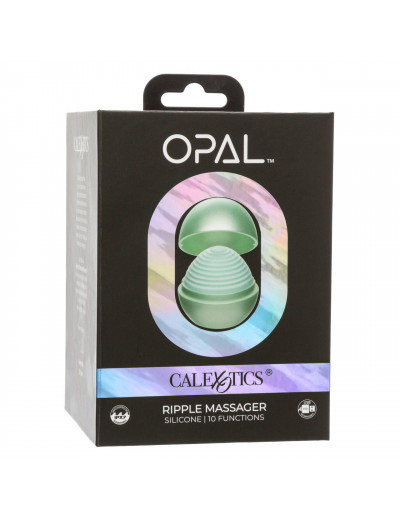 Зеленый вибромассажер Opal Ripple Massager