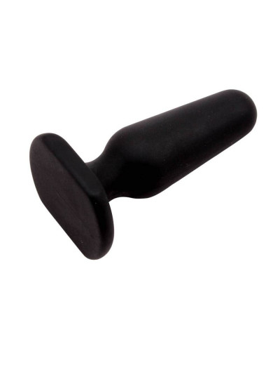 Черная анальная пробка S Silicone Plug - 7,3 см.