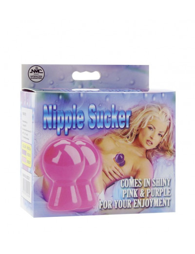 Розовые вакуумные помпы для сосков NIPPLE SUCKER PAIR IN SHINY PINK