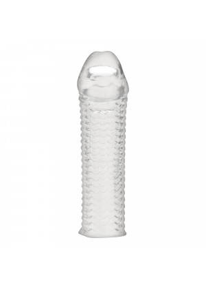 Текстурированная насадка на пенис Clear Textured Penis Enhancing Sleeve Extension - 16,5 см.